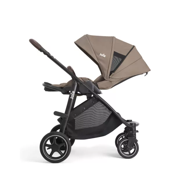 Joie Versatrax babakocsi szett i-Snug2 hordozó Cashew+ Signature Ramble mózeskosár Eclipse