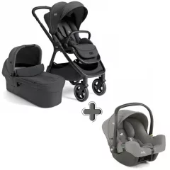   Joie Signature Finiti 2in1 babakocsi Ebony + i-Snug 2 hordozó Pebble