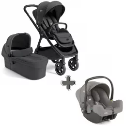   Joie Signature Finiti 2in1 babakocsi Ebony + i-Snug 2 hordozó Pebble