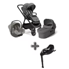   Joie Signature Finiti 2in1 babakocsi Ebony + i-Snug 2 hordozó Pebble + i-Base Encore bázistalp