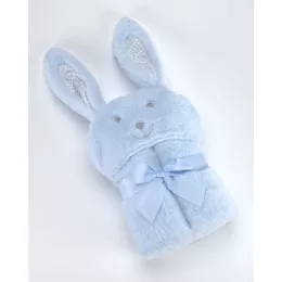 Mora POMPON RABBIT P88 pléd 75*95 05 - blue dobozos