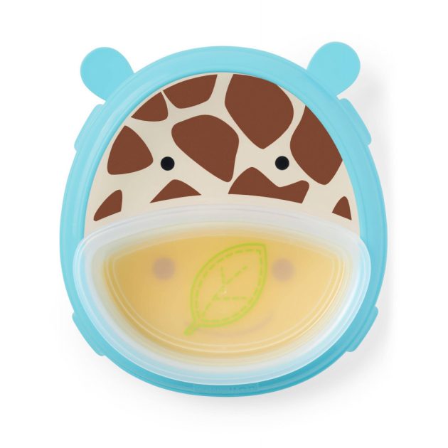 Skip Hop Zoo csúszásgátlós tányér szett Zsiráf