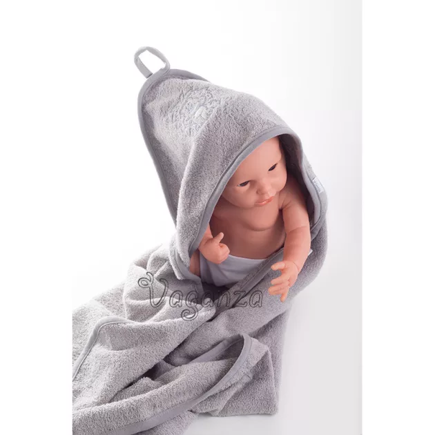 Vaganza Fürdőlepedő hímzett 80×80 - Szürke/Szürke/Oroszlán