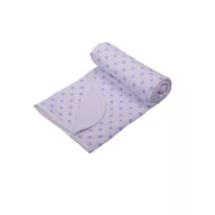   Vaganza Mintás pamut babatakaró 70x90 - Fehér/Kék Csillag