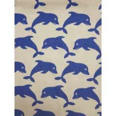 Vaganza Strech lepedő mintás 40x90cm - Delfin
