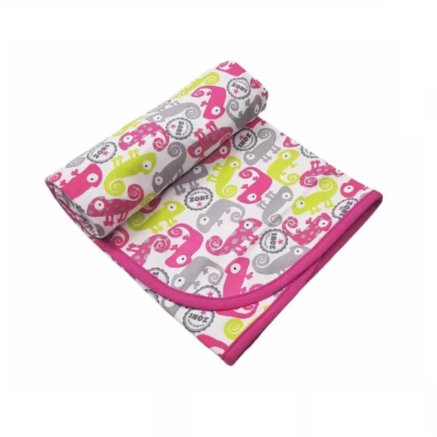 Vaganza Mintás pamut babatakaró 70x90 - Pink/Zöld Kaméleon