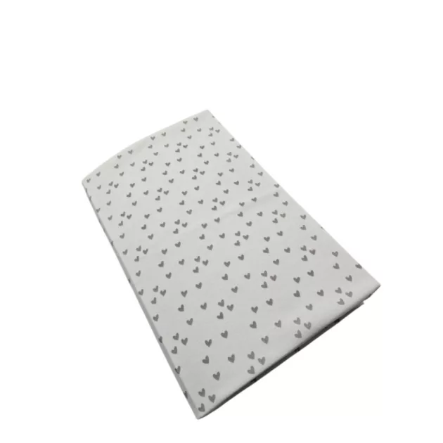 Vaganza Pamut strech lepedő 60x120-70x140cm - Szürke Szivecskék