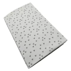 Vaganza Pamut strech lepedő 50x90cm - Szürke Szivecskés