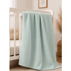 Vaganza Muszlin babatakaró 100x130 - Menta