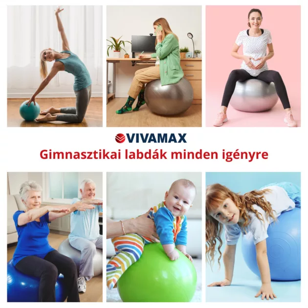 VivaFit Gimnasztikai labda 55 cm - rózsaszín
