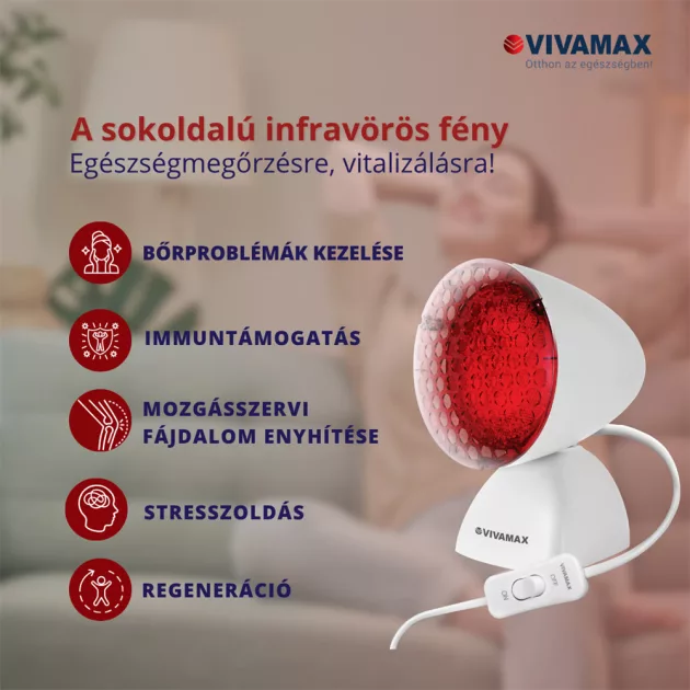 Vivamax Infralámpa (100 W) biztonsági védőborítással