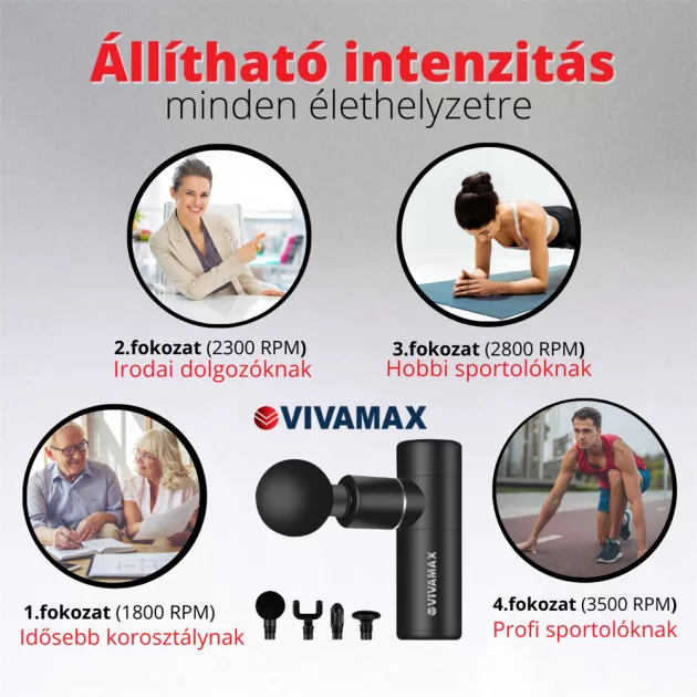 Vivamax IntenseGun "Vibe" masszázspisztoly