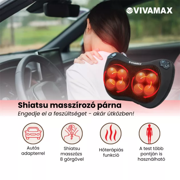 Vivamax "Shiatsu" masszírozó párna