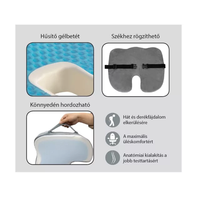 Vivamax Memóriahabos ülőpárna gélbetéttel