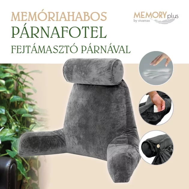 Vivamax Memóriahabos párnafotel fejtámasztó párnával