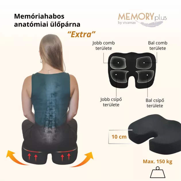 Vivamax Memóriahabos anatómiai ülőpárna "Extra"