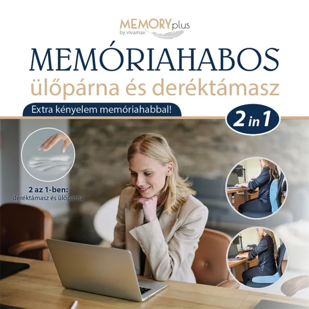 Vivamax Memóriahabos ülőpárna és deréktámasz (2in1)