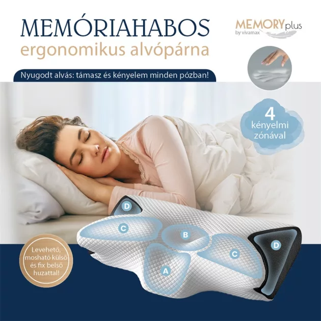 Vivamax Memóriahabos ergonomikus alvópárna 4 kényelmi zónával