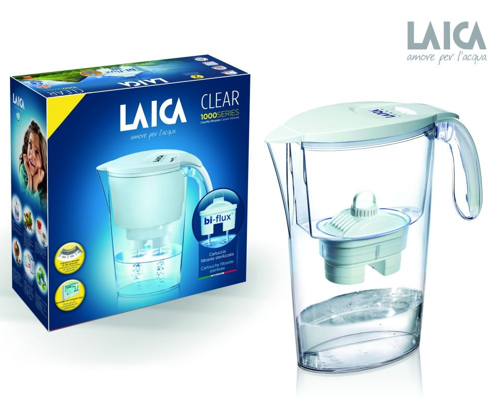 Laica Clear Line fehér vízszűrőkancsó 1 db bi-flux univerzális szűrőbetéttel