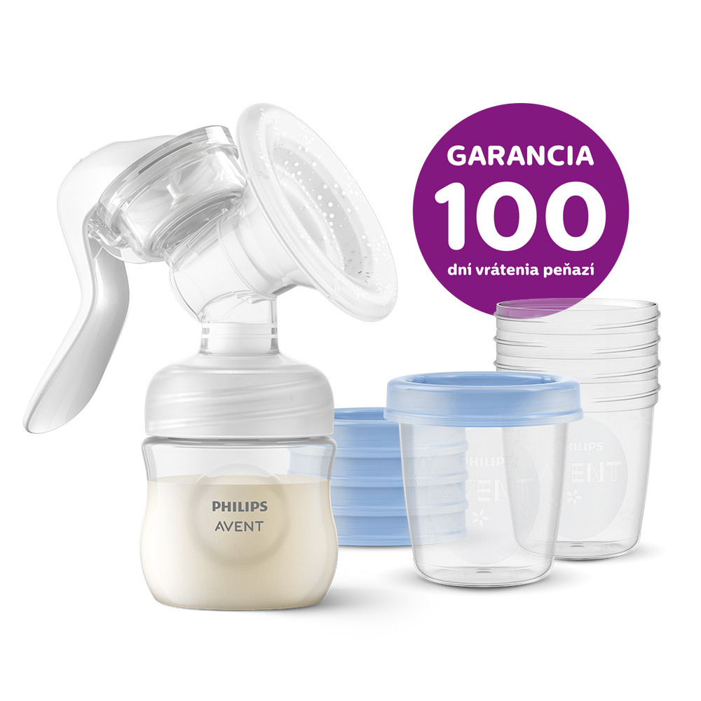 Philips AVENT mellszívó kézi, ajándék 5db VIA 180ml pohárral