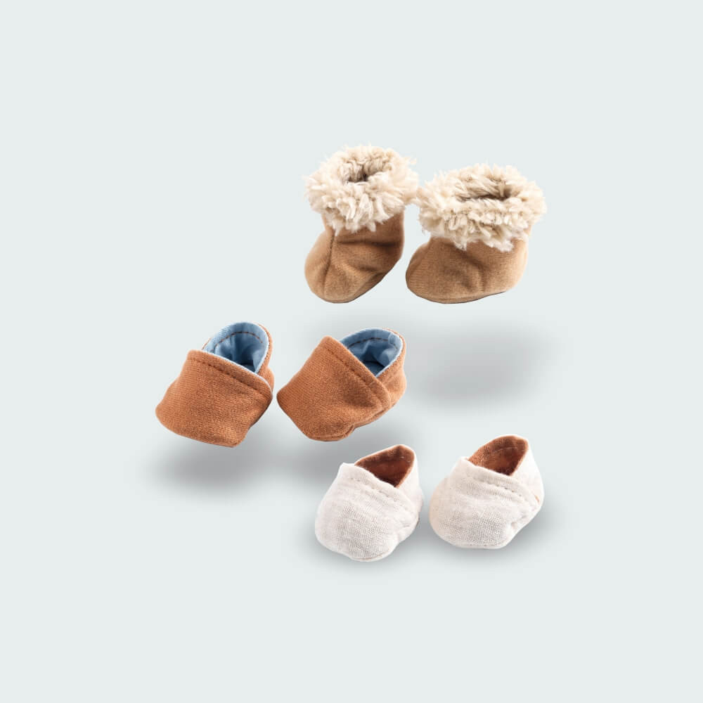 Cipő szett 3 pár - Játékbaba cipőcske - 3 pairs of slippers - DJ07899