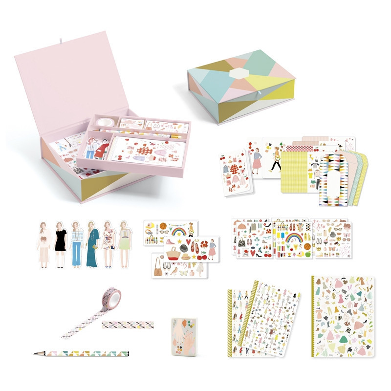 Djeco: Lovely Paper Irodaszer készlet - Tinou box set