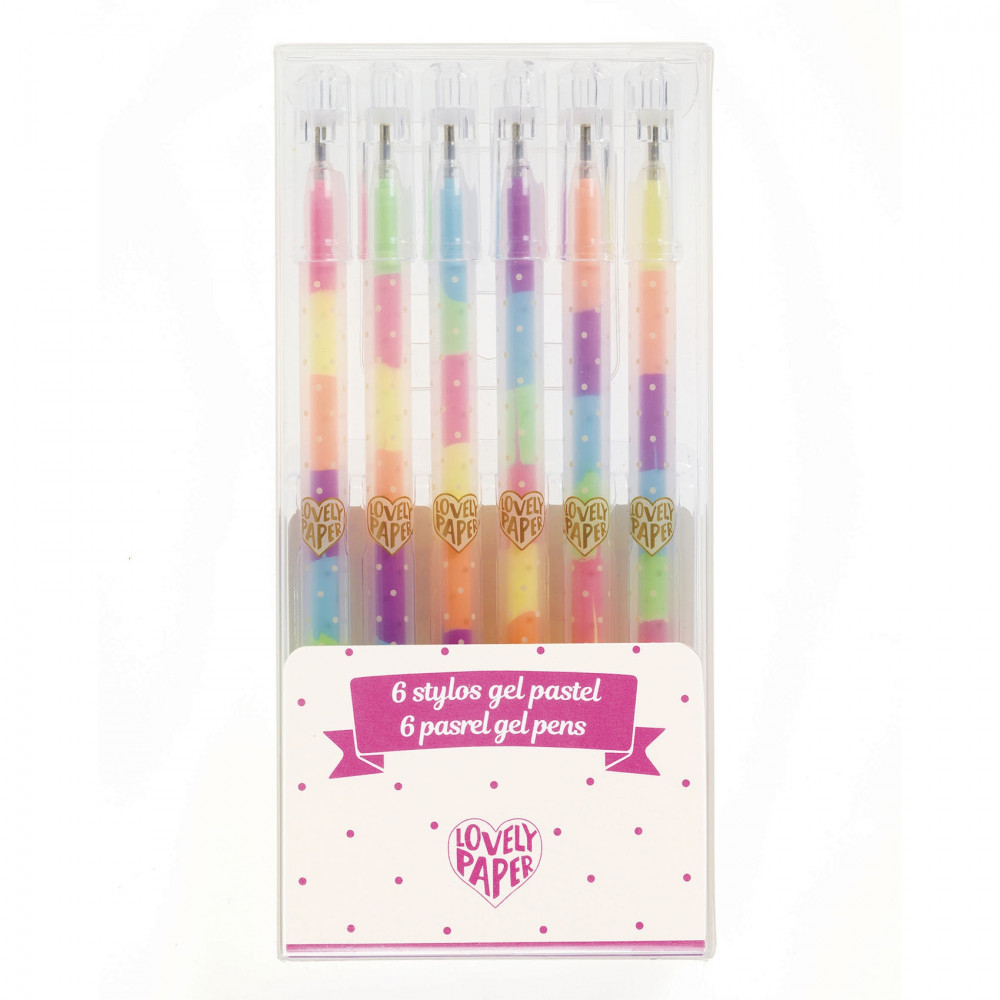 Djeco: Lovely Paper 6 neon gel fluo highlighters