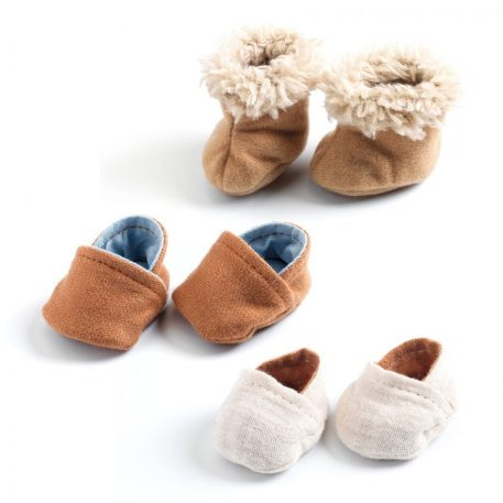 Cipő szett 3 pár - Játékbaba cipőcske - 3 pairs of slippers - DJ07899
